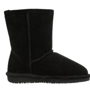 BEARPAW Emma Shearling Boot (Little Kid/Big Kid) (Black II, 13 M US Little Kid)